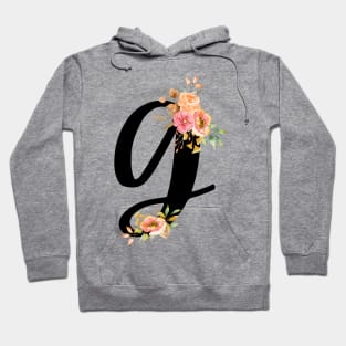 Letter G With Watercolor Floral Wreath Hoodie